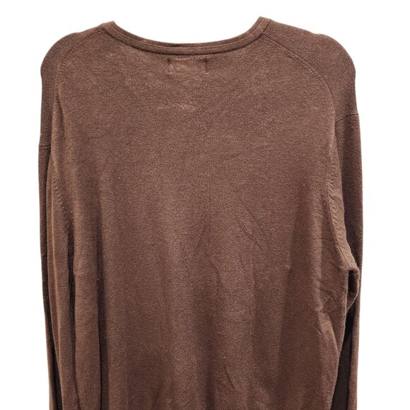Pierre Cardin Men’s Brown V-Neck Sweater L Wool Blend Long Sleeve Pullover Casua - Picture 8 of 8